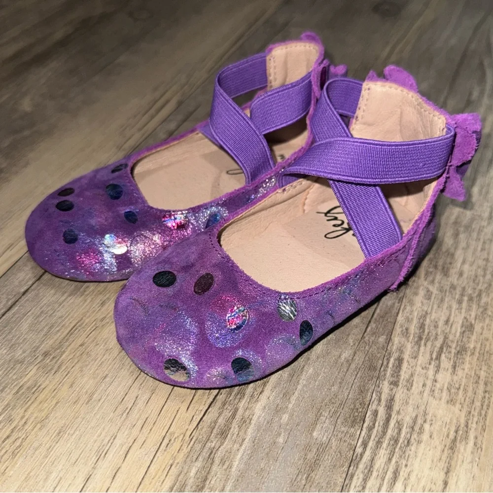 Monkey Feet Purple Sandals with Whimsical Embellishments